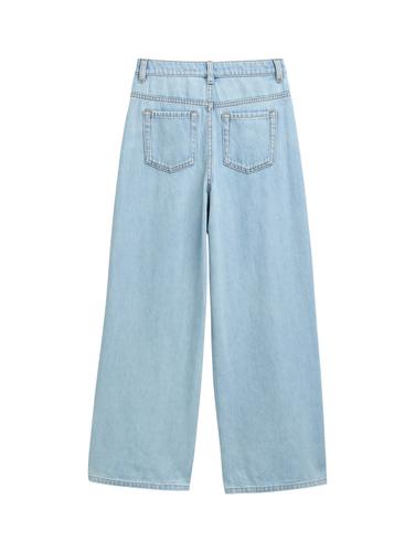 Wide Leg Jeans 158 Wide Leg Fit - Clean Bleached Blue Denim