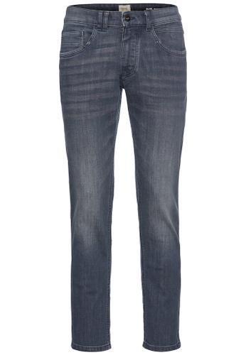 5-Pkt Slim Fit Hose aus Baumwollmischung mit Stretchfunktion Blau 33/32