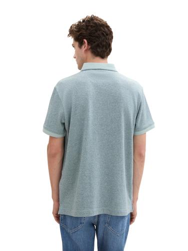 Gemustertes Poloshirt XXL Regular Fit - Mint Blue Grindle