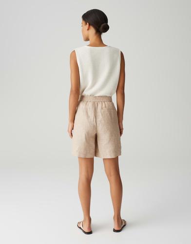 Leinen-Shorts "Melane" - Beige / 36