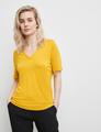 T-Shirt mit V-Ausschnitt 44 Figurbetont - Golden Cumin