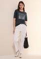 Softes Shirt mit Folienprint L - Volcanic Grey