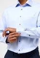 Hemd Twill super langer Arm (72 cm) 44/Langarm - 65cm MODERN FIT - Hellblau