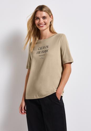 Softes Shirt mit Wording Beige 44