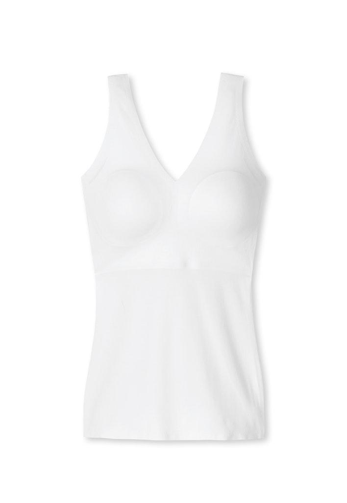 Top mit Pads Weiß 40