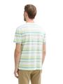 T-Shirt im Streifenmuster XXL Regular Fit - White Lime Multi Color Stripe