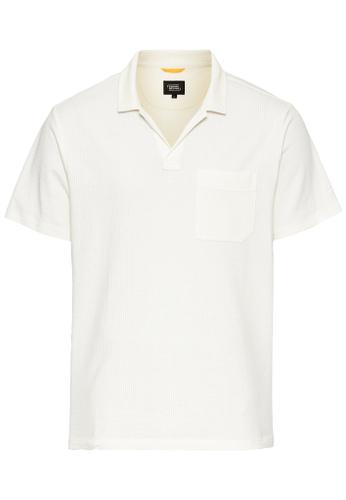Kurzarm Poloshirt mit Brusttasche Weiß L