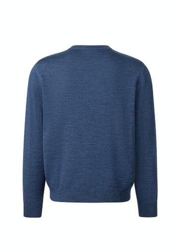 Pullover Rundhals 1/1 Arm Blau 60