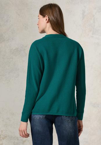 Strukturmix Dolman Pullover XL - Petrol Green