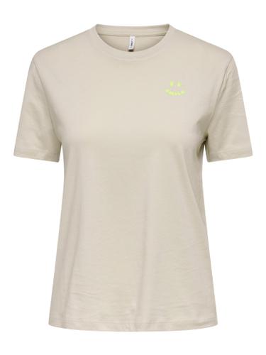 ONLJILL S/S REG TEE CS JRS S Normal geschnitten - Pumice Stone
