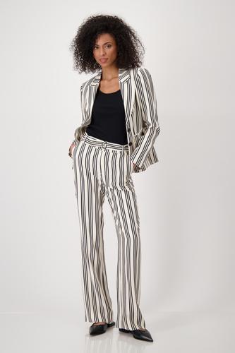 Blazer mit Streifen 36 - Schwarz Gemustert