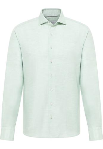 Linen Shirt Twill Langarm 42/Langarm - 67cm SLIM FIT - Lime