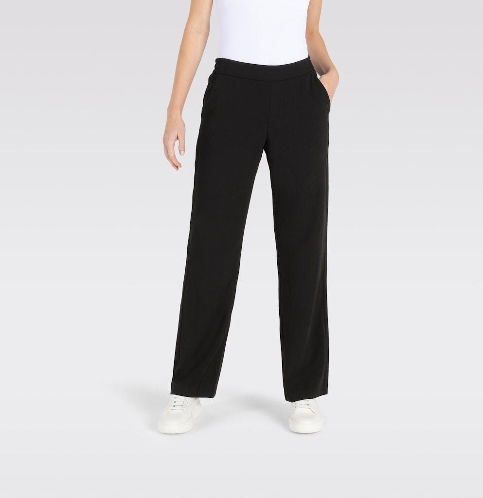 MAC JEANS - CHIARA, Floating crepe Schwarz 34/32
