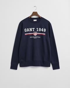 Graphic Rundhals-Sweatshirt S - Evening Blue