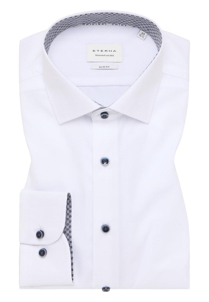 Original Shirt Popeline Langarm Weiß 43/Langarm - 67cm