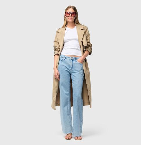 MAC JEANS - FLOW WIDE, Fluent comfort denim 34/OL - Blau