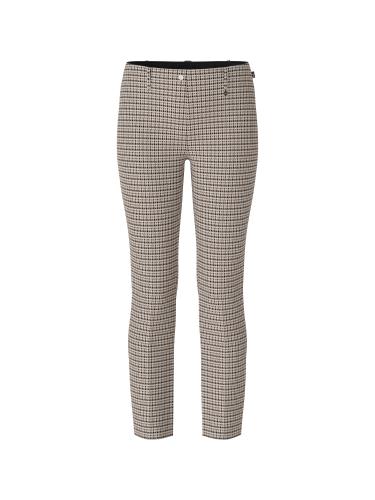 Modell SYDNEY - schmale Hose in Karo 38 - Smoke