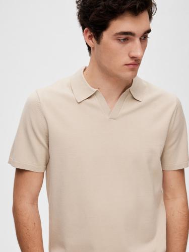 SLHTELLER SS KNIT POLO NOOS Grau S