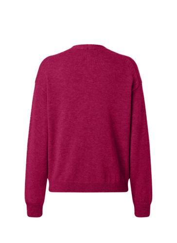 Strickjacke Knopf 1/1 Arm 44 Loose Fit - Bordeaux