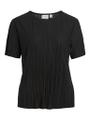 VIPLISA O-NECK S/S TOP - NOOS XS Normal geschnitten - Black Beauty