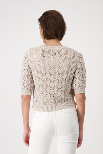 Strickpullover mit Lurex 44 - Warm Sand