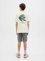 JORPAROS ELEMENT BACK TEE SS CREW JNR 152 Locker geschnitten - Antique White