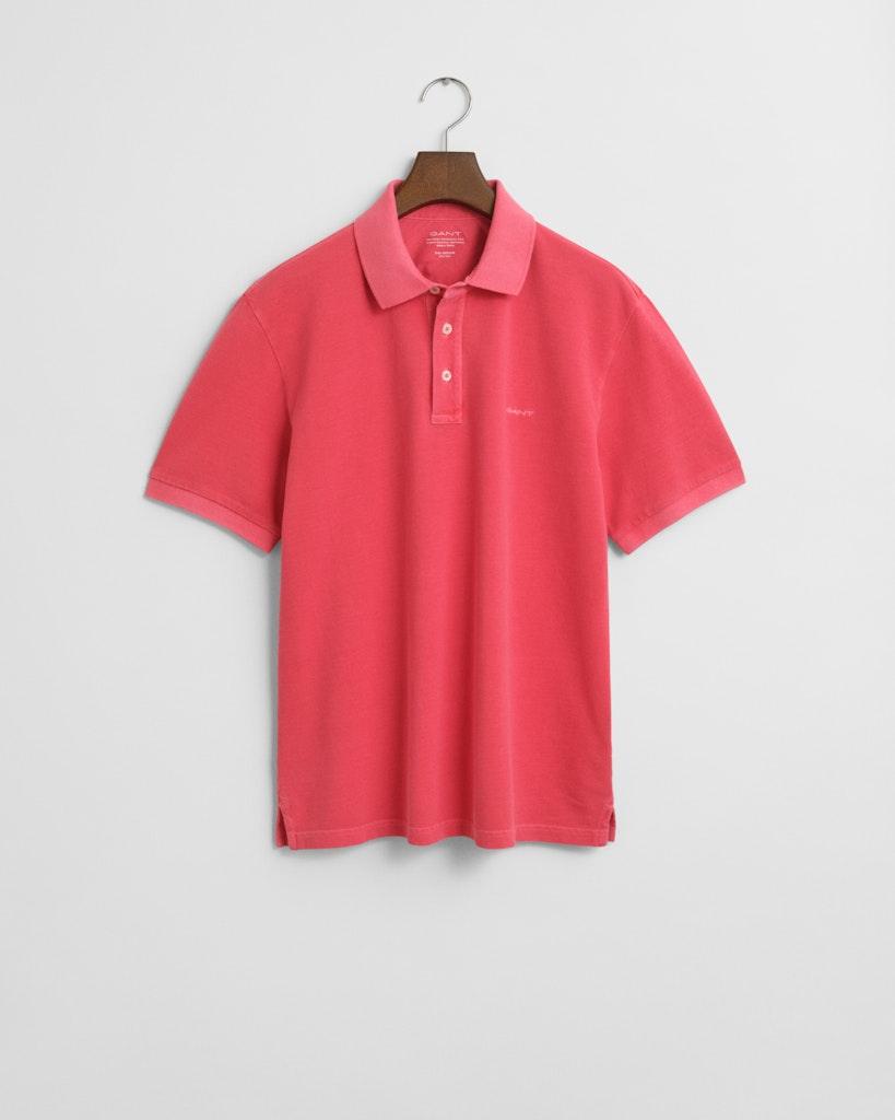 Sunfaded Piqué Poloshirt Rot, Rosa M