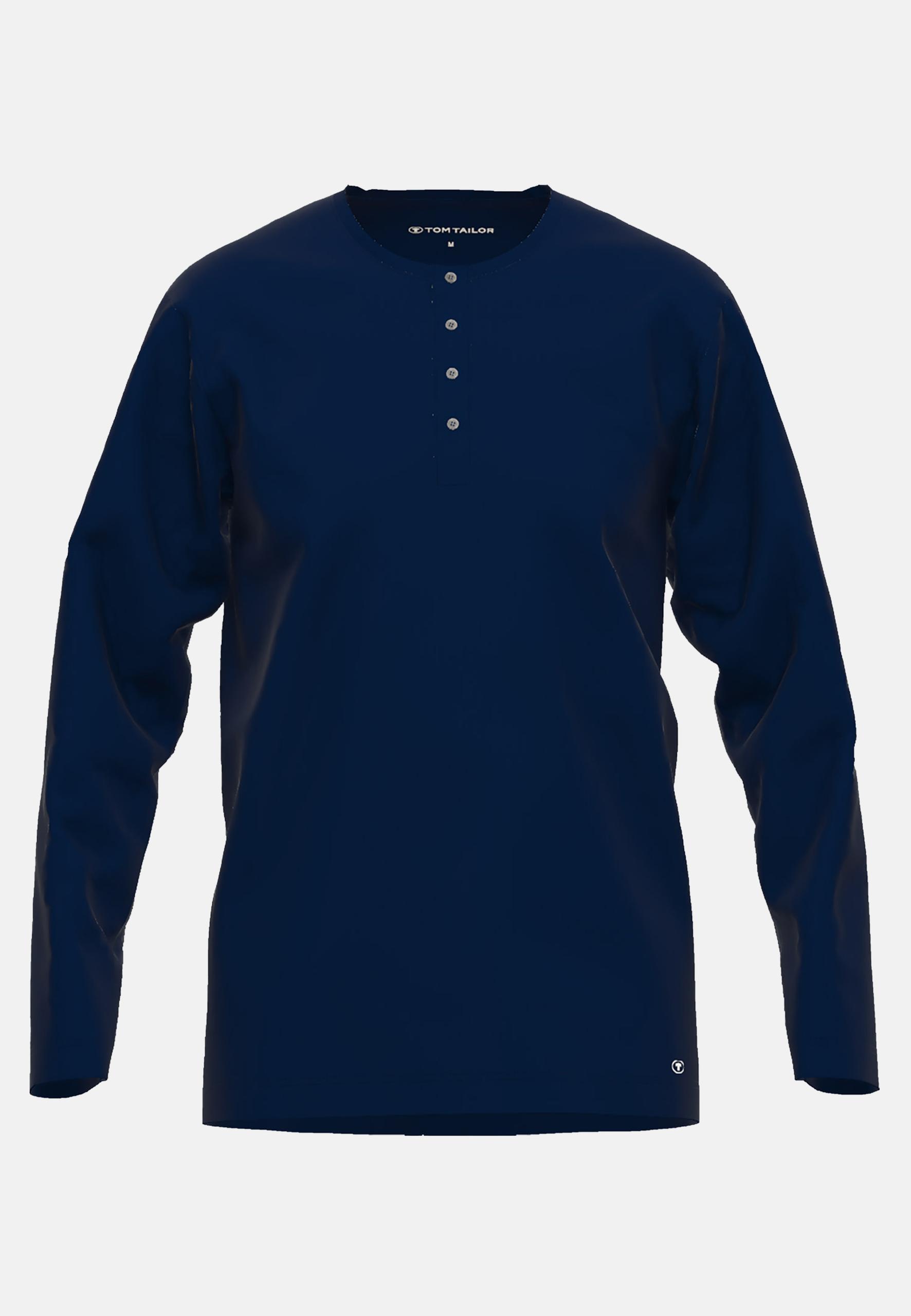 TOM TAILOR Herren T-Shirt uni 1er Pack 48 - Blau-dunkel-uni