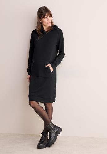Kleid mit Kapuze L - Black