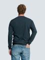Pullover Crewneck 2 Coloured Melange Blau XXL