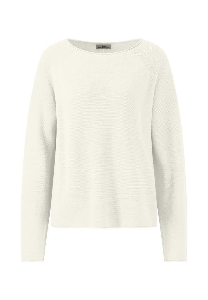 PULLOVER O-NECK FINE COTTON Weiß L