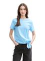 T-Shirt mit Knoten-Detail XL Regular Fit - Blue White Stripe