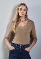 Shirt mit Herzausschnitt 42 - Honey Sand