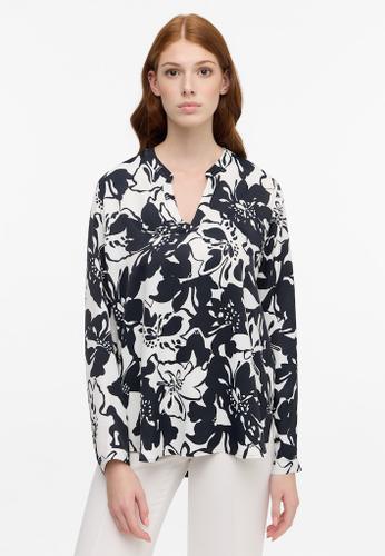 Bluse Viskose Langarm Schwarz 42/Langarm