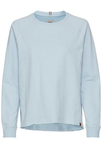 Langarmshirt aus reiner Baumwolle S Regular Fit - French Blue
