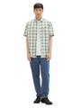 Kurzarmhemd mit Karomuster XL Regular Fit - Light Green Multicolor Check