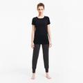 PUMA Damen T-Shirt Studio Lace Keyhole M in Schwarz