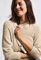 Glitzernde Strick-Look Jacke Beige 42
