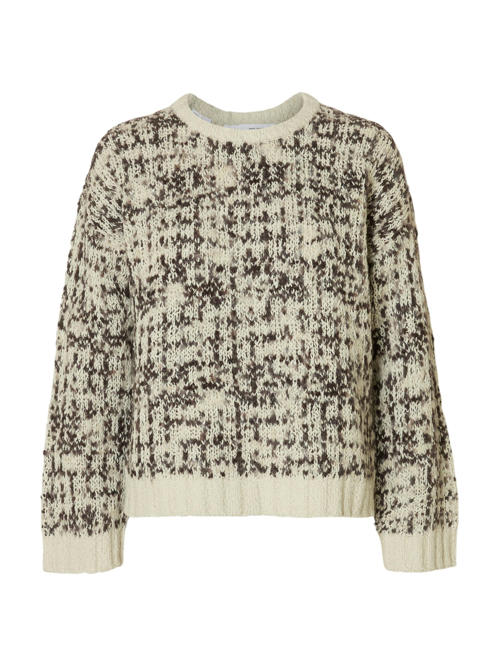 SLFLINDSAY LS KNIT O-NECK S Normal geschnitten - Birch