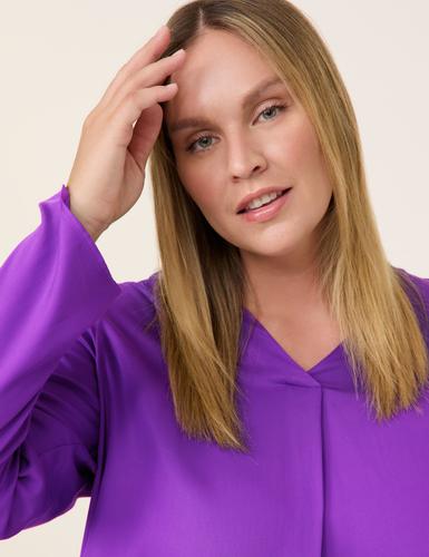 Langarmbluse mit V-Ausschnitt 46 Leger | Leicht ausgestellt - Magic Purple