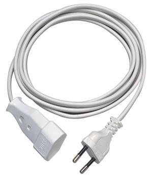Verlängerungskabel 3m weiss, PVC
