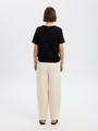 SLFASSIA SS INSERT TEE M Normal geschnitten - Black