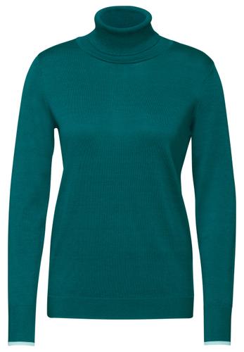 Basic Rollkragen-Pullover XL - Petrol Green