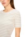Ringel-T-Shirt aus Baumwoll-Ripp Weiß 40