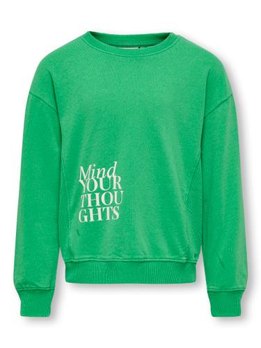 KOGNELLY L/S O-NECK PRINT BOX SWT 158/164 Normal geschnitten - Green Bee