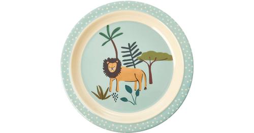 Melamin Kids Teller Blue Dschungeltiere blau