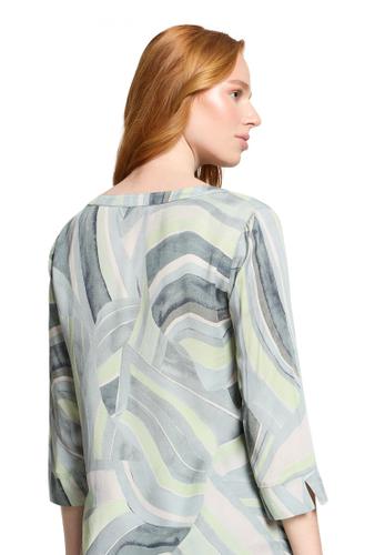 Schlupfbluse 40 Figurumspielend - Mint/Green