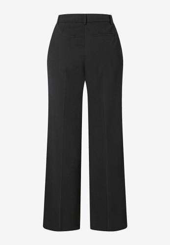 Businesshose mit weitem Bein schwarz Schwarz 42