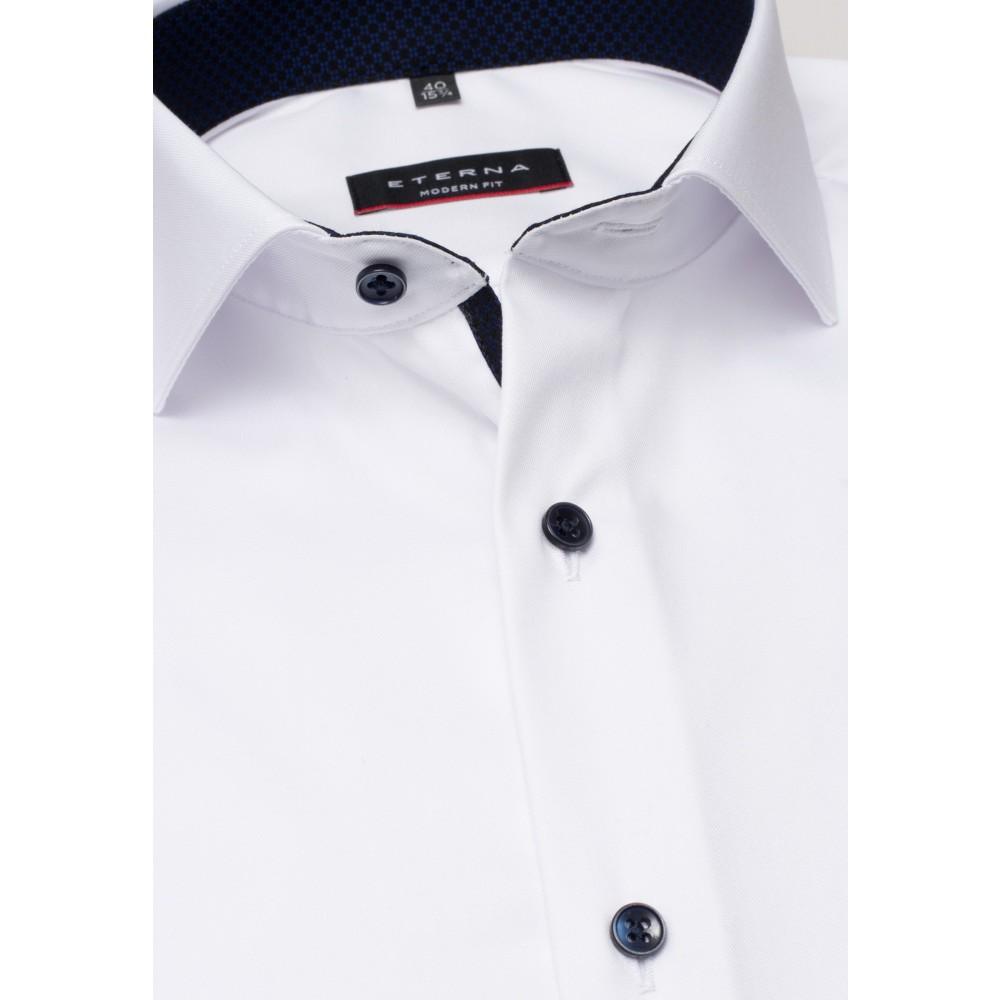 Cover Shirt Twill Langarm 41/Langarm - 65cm MODERN FIT - Weiß