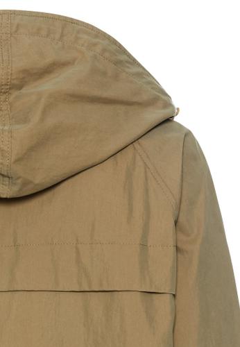 Langer Parka mit verstellbarer Taille Grün 38